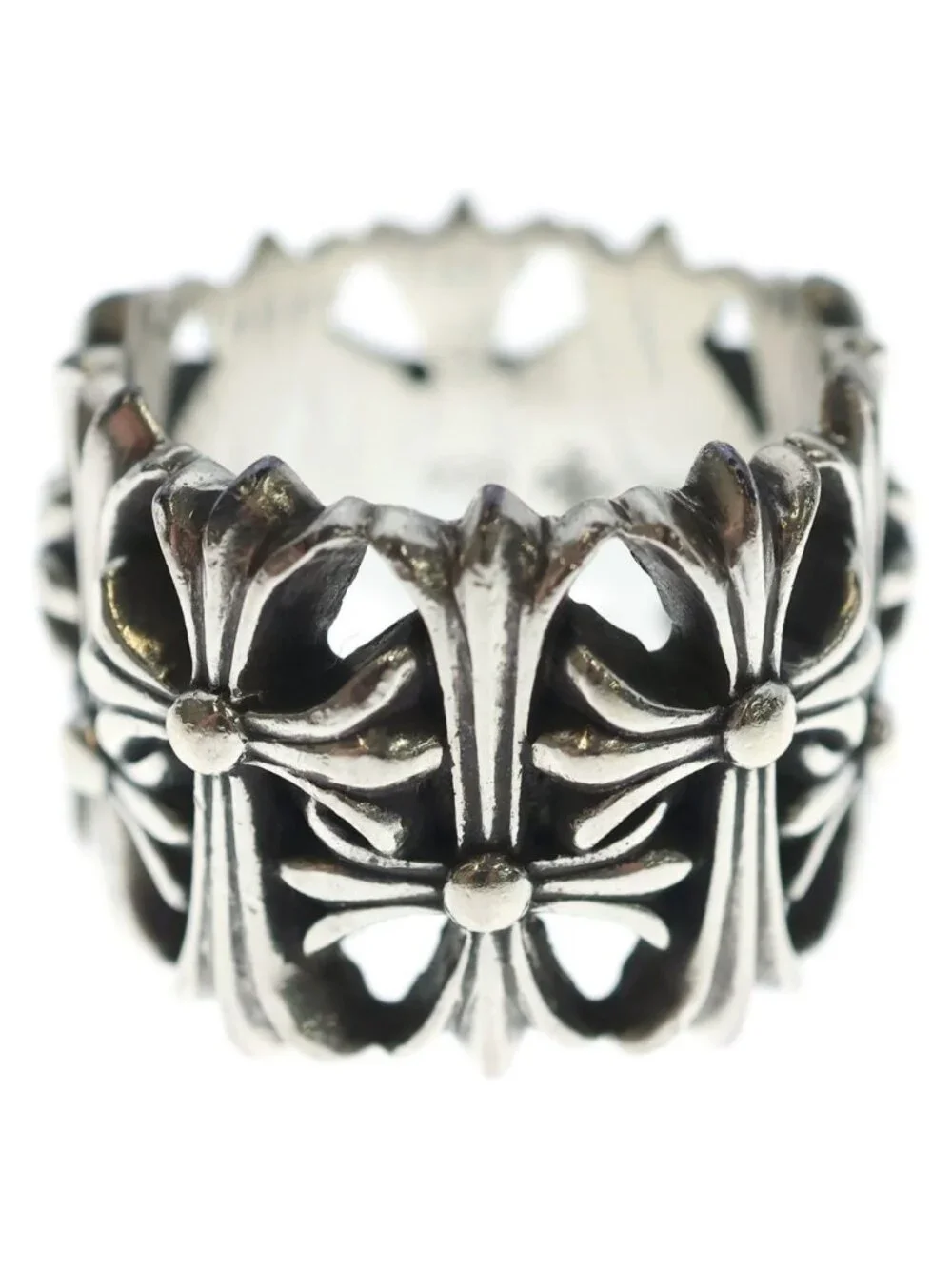 Chrome Hearts Cemetery Black Sling Silver Ring